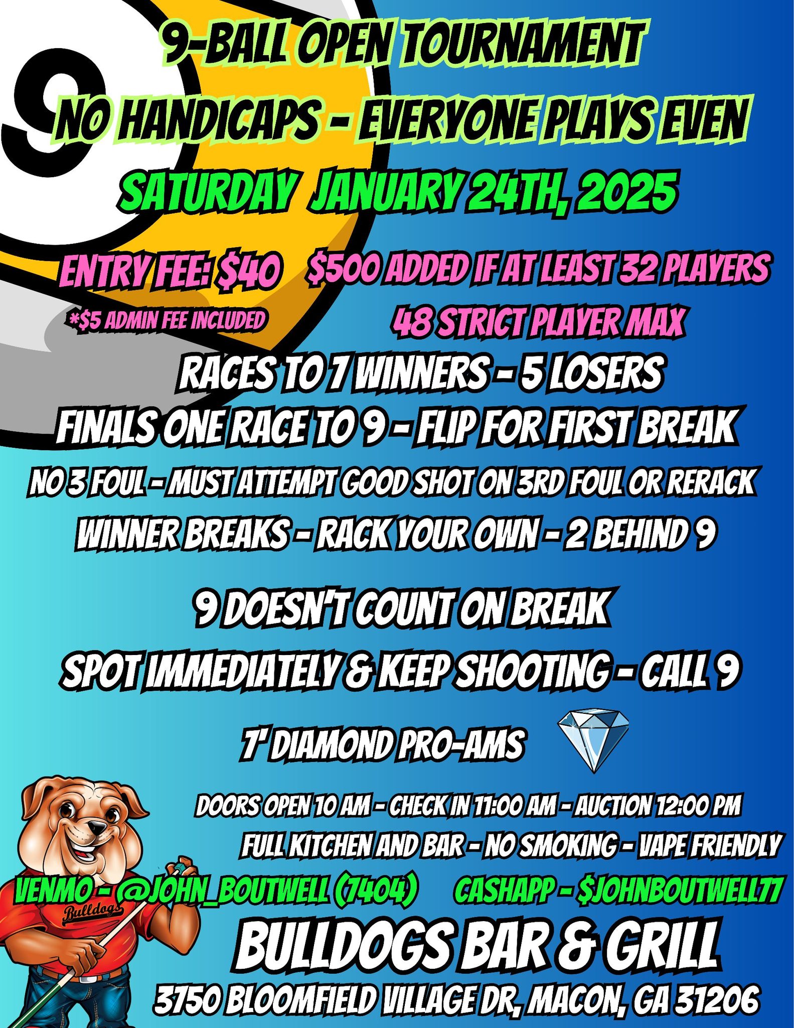 Tournament flyer / rules image
